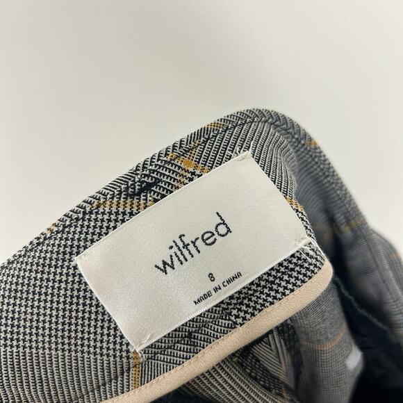 Aritzia Wilfred Plaid High Waisted Tie Front Trouser Pants 8 - Picture 6 of 8